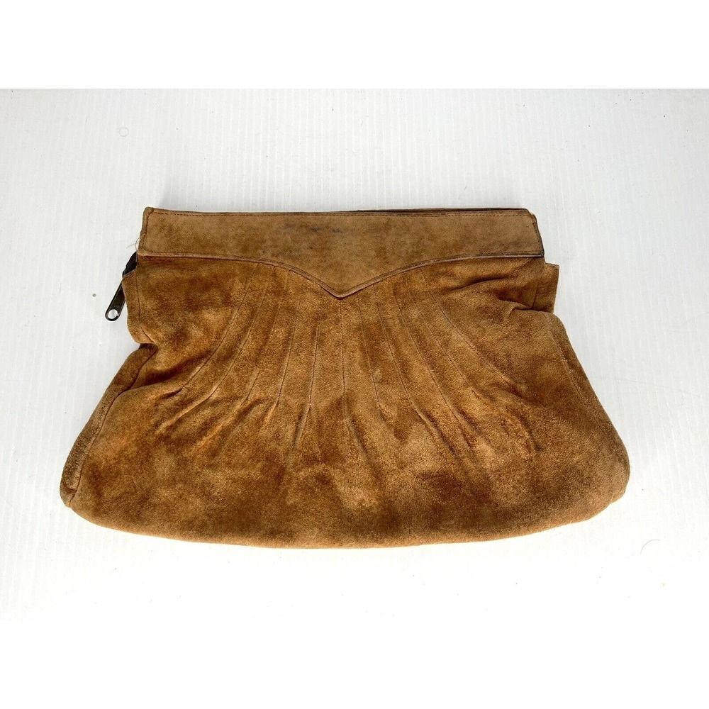 Brown Leather Clutch Bag Purse